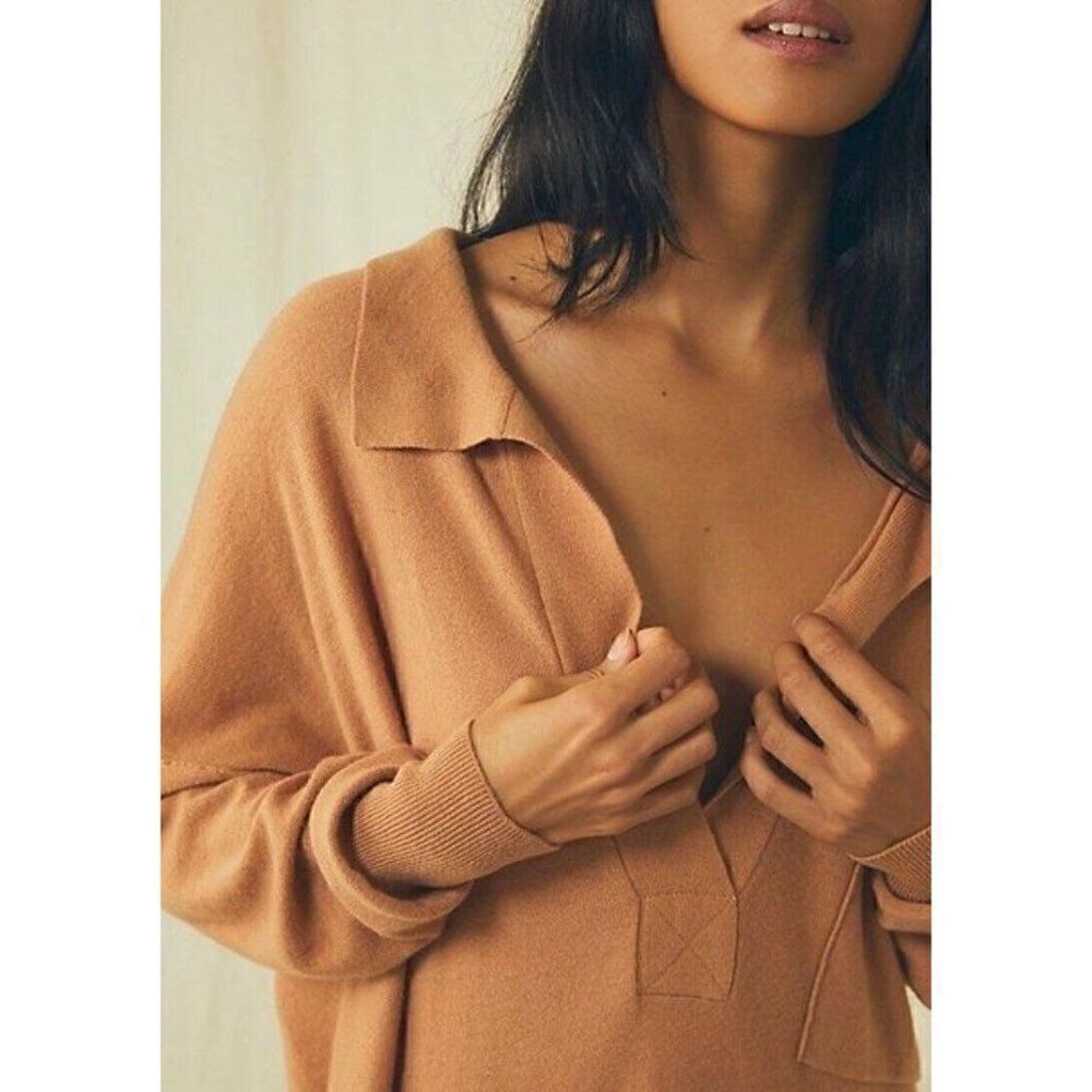 NWT WE THE FREE PEOPLE THE LUXE POLO SWEATER DRESS - Picture 3 of 3